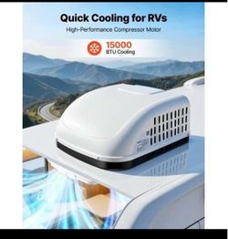 RV Air Conditioner, 15000 BTU RV AC Unit, 120V Ducted or Non-Ducted Rooftop Air Conditioner