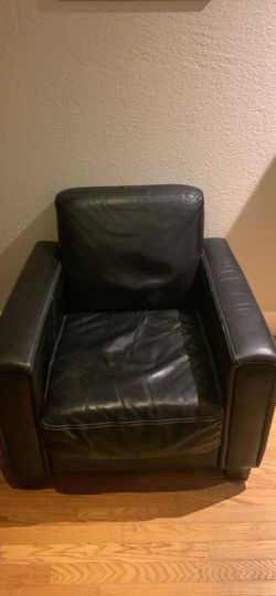 Black leather chair