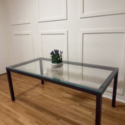 Glass Table With Metal Legs 