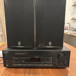 Vintage Yamaha Speakers + Sony Receiver – $100 O.B.O (Sold As-Is)