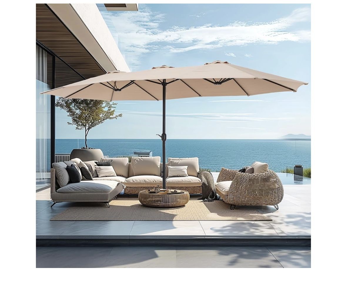 15ft Large Patio Umbrellas with Base