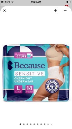 Because bladder control disposable underwear 4 pack