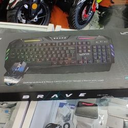 BRAVE BRAND NEW GAMING KEYBOARD AND MOUSE 