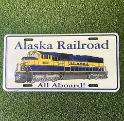Alaska Railroad / All Aboard! / License Plate