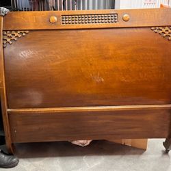 Antique Wood Headboard Footboard