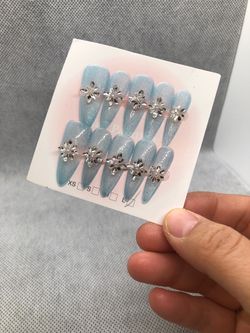 Size L custom made press on nails