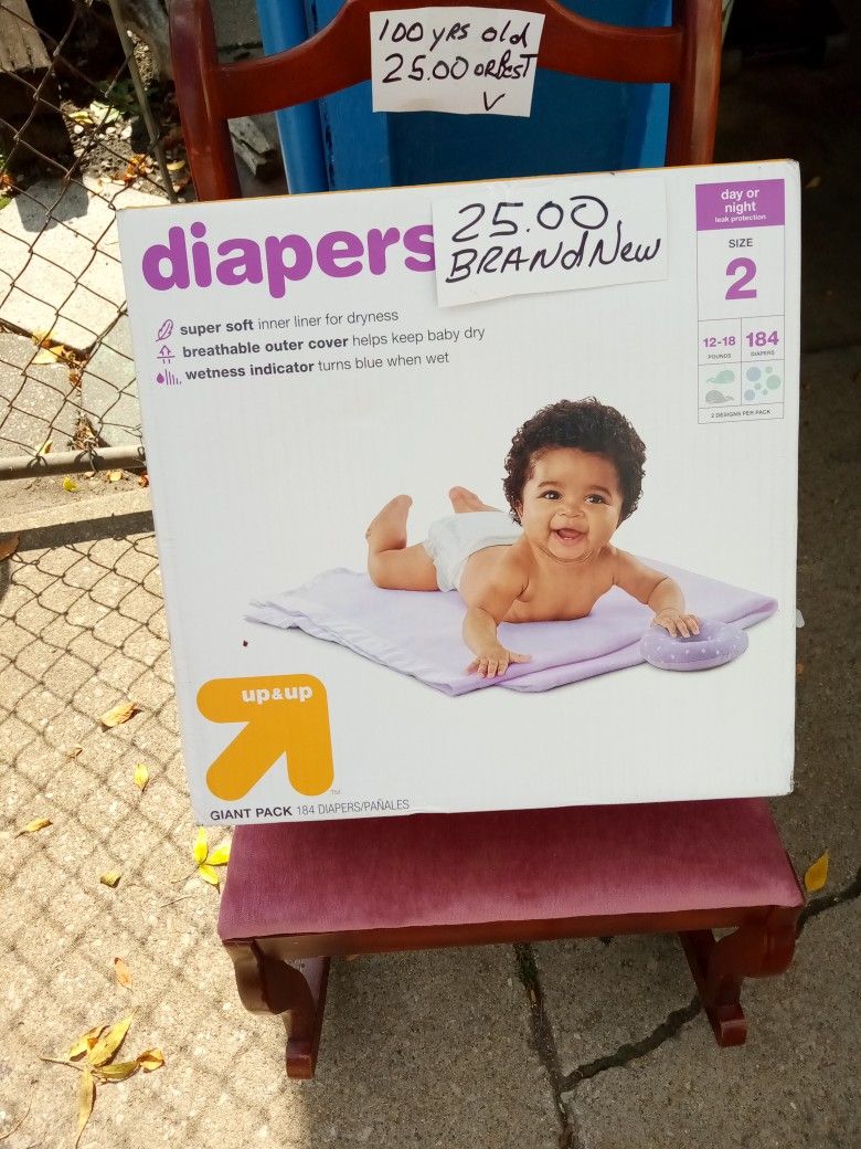 Diapers Brand New Still In Box $184 Size 2 $15.00 Babies