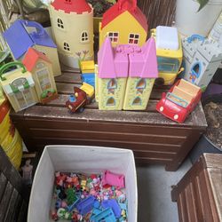 Huge Lot Of Playset And Figurines Peppa Pig And Some Ben And holy! 