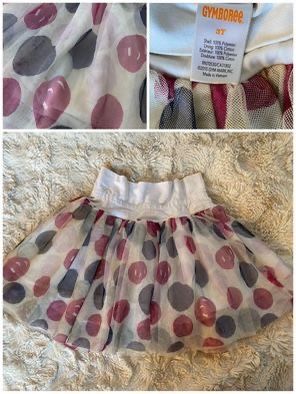 Gymboree tutu polka dots tulle skirt (3T)
