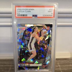 Caitlyn Clark 2024 Panini Prizm WNBA Prizms Ice #22 RC (PSA 9) Mint
