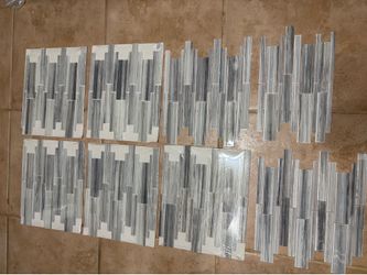 Misty Fjord Linear Glass Mosaic