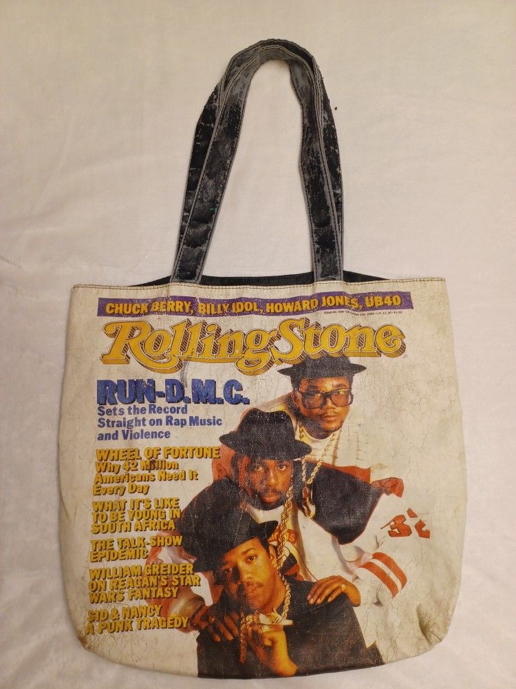 Run DMC Rolling Stones Handbag Tote Vintage 1986 Carry 