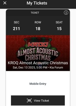 Almost Acoustic Christmas  Concert $75