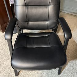 Black Leather Desk Chair