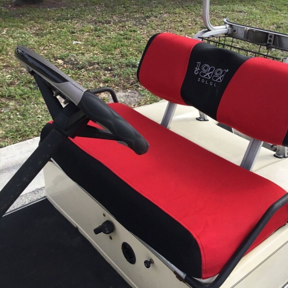 1986 Club car Tan DS 2 Passenger seat Golf Cart 36 volt lights new