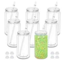 16 Oz Acrylic Snowglobe Double Wall Tumbler