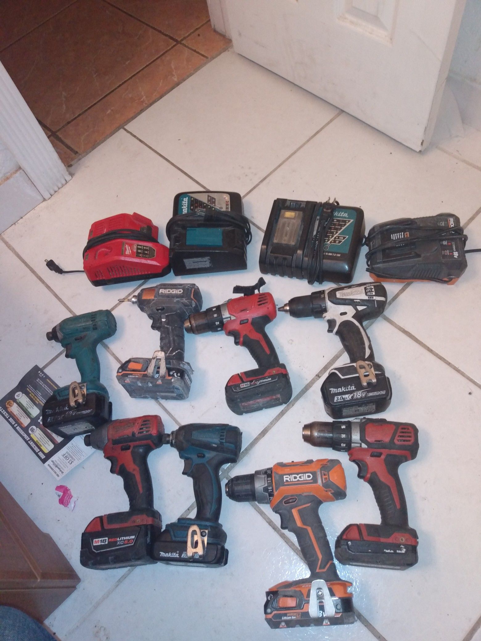 Up for grabs drill charger battery