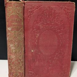 Antique 1860 Edition Paradise Lost by John Milton - Ornate Red Cloth Binding