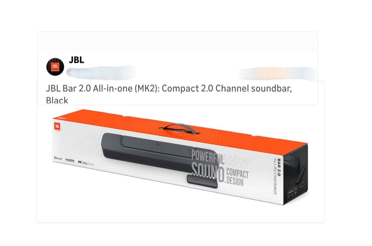 JBL SOUND BAR 2.0 MK 2 BRAND NEW