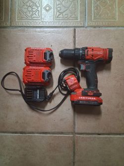 Craftsman v20 Drill+3 Batteries+charger bundle