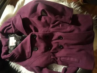 Little Girls Peacoat 5T Purple