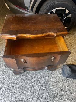 Solid wood night stand.