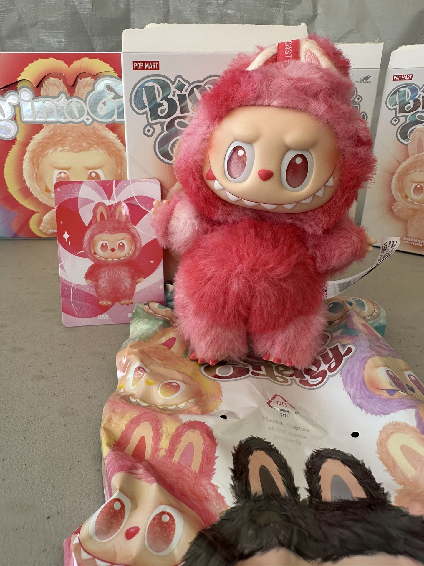 Pop Mart Labubu The Monsters Big into Energy Series Love Vinyl Plush Pendant