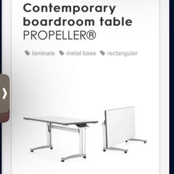 MCM Knoll Nesting Folding Office Desks Computer Training Tables W Power 