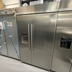 KitchenAid 48” Built-In Side-by-Side Refrigerator – Stainless Steel – Open Box