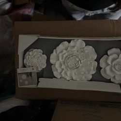 3 Piece Flower Wall Hanging Set