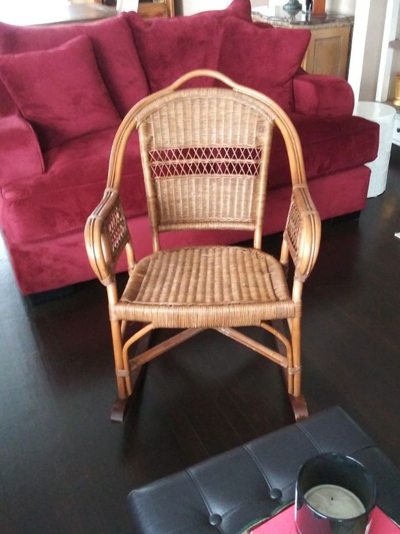 Vintage Wicker Rocking Chair