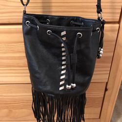 American Rag Bucket style fringe shoulder bag