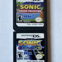 Nintendo DS Sonic Bundle (Sonic Colors & Sonic Classic Collection) TESTED