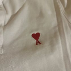 Ami Paris White Polo Shirt