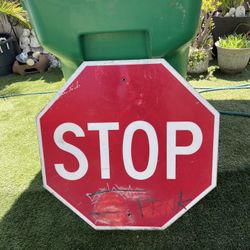 Street Sign Stop Red 30 X 30 Retired Vintage Aluminum