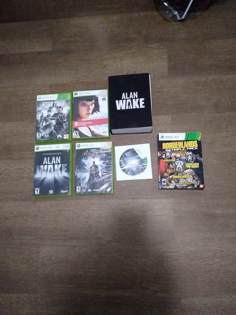 Xbox 360 Game Lot 6 Games Plus Alan Wake Collectors Set Untested