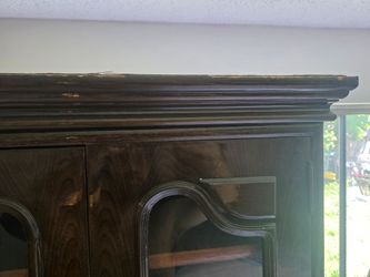 Three piece china cabinet
