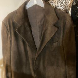 Size 38 Regular Mens Vintage Suede Blazer
