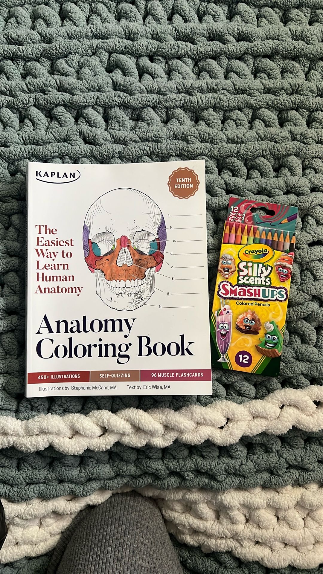 Anatomy Coloring Book And Colored Pencils