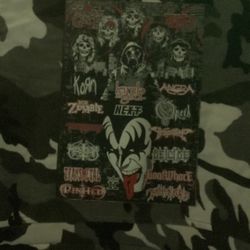 KISS,GUNS N ROSES,ROB ZOMBIE,  KORN DOUBLE SIDED VEST
