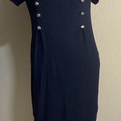Vtg 1980’s Black Dress Women’s Size 14