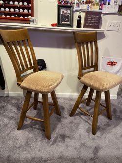 Two Matching Counter Swivel Stools 