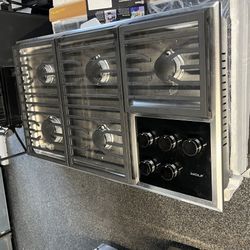 Wolf Stainless Steel 36” Gas Stove Top Cooktop