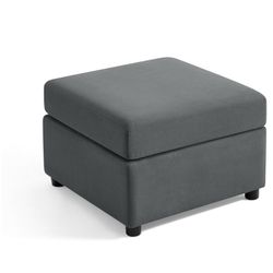 LINSY HOME Storage Ottoman for Modular Sectional Sofa, Dark Gray