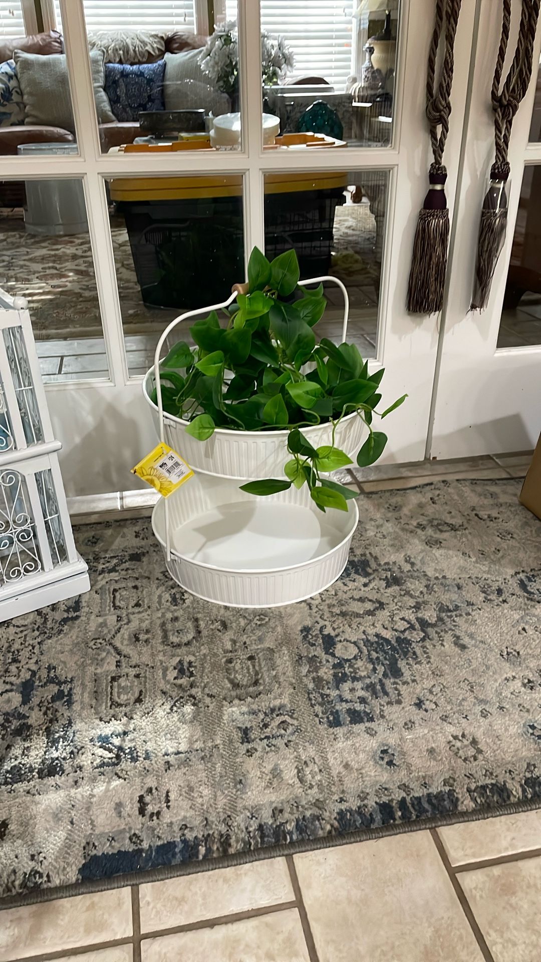 Beautiful Two Tier Tray. Only Tray- Leaves Not Included.