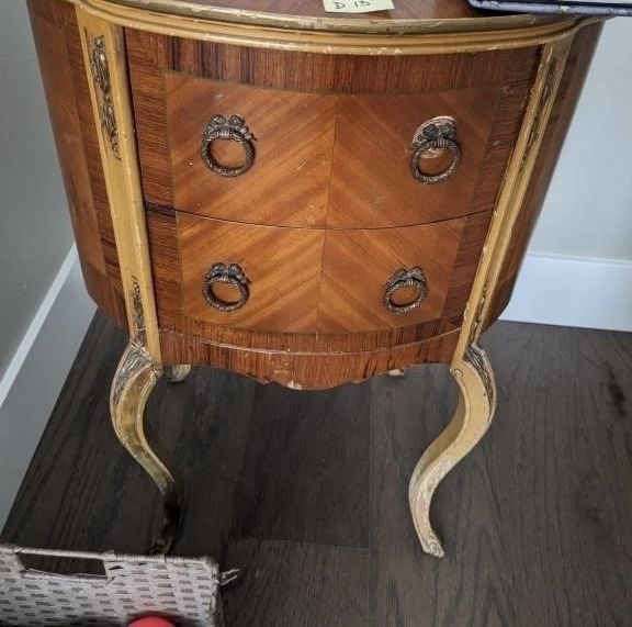 π«π· French Louis XV / Louis XVI Style Demi-Lune Commode