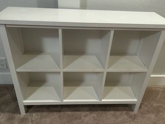 Room and Board solid wood white bookshelf