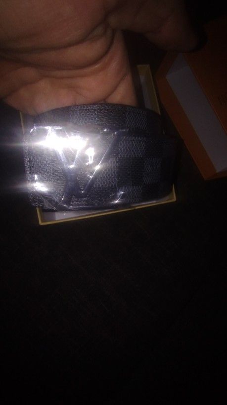 Real Price $55 Leather Louis Vuitton Black Belt