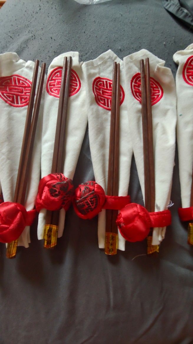Napkin Holders With Chopsticks. Never Used