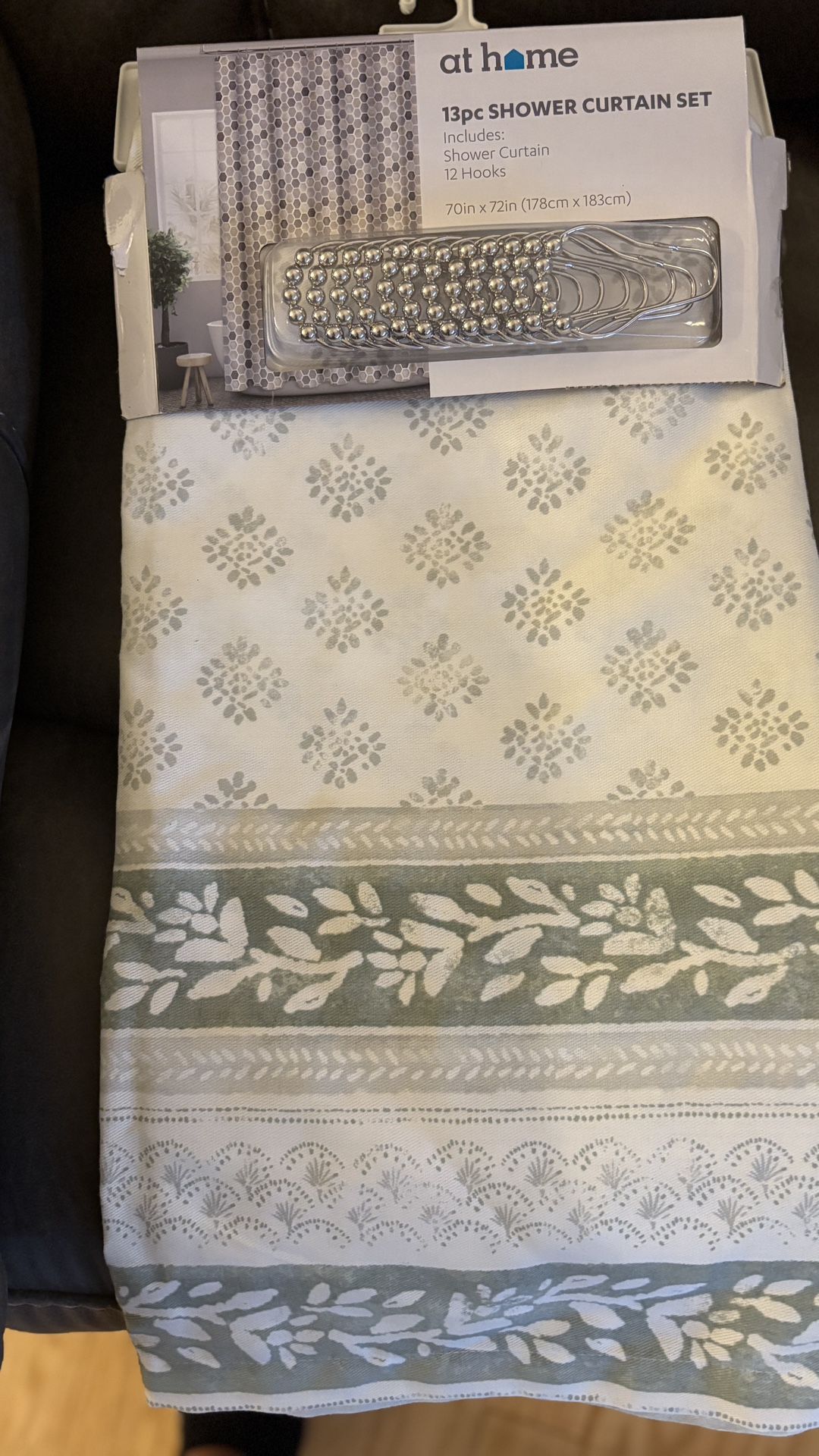 New shower curtain And Adjustable Curtain Rod